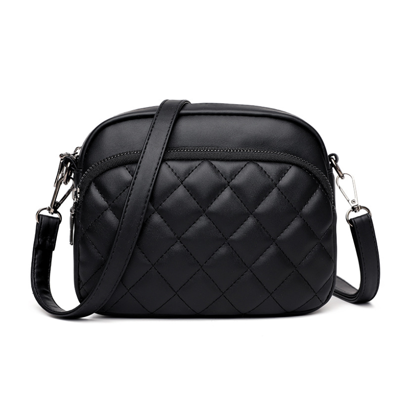 Noir Quilt Crossbody Bag