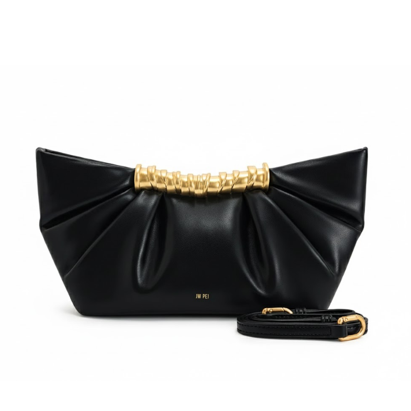 Leia Luxe Metal Pleated Dumpling Handbag