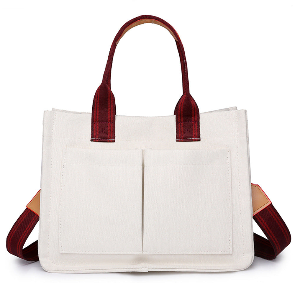 Retro Canvas Commuter Tote Bag