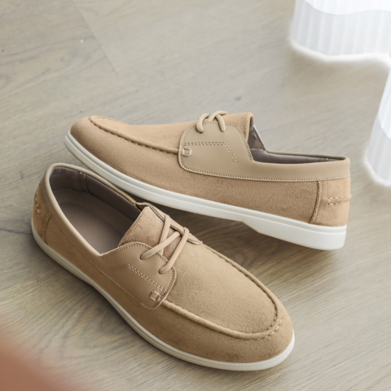 Heritage Flex Leather Slip On Sneakers