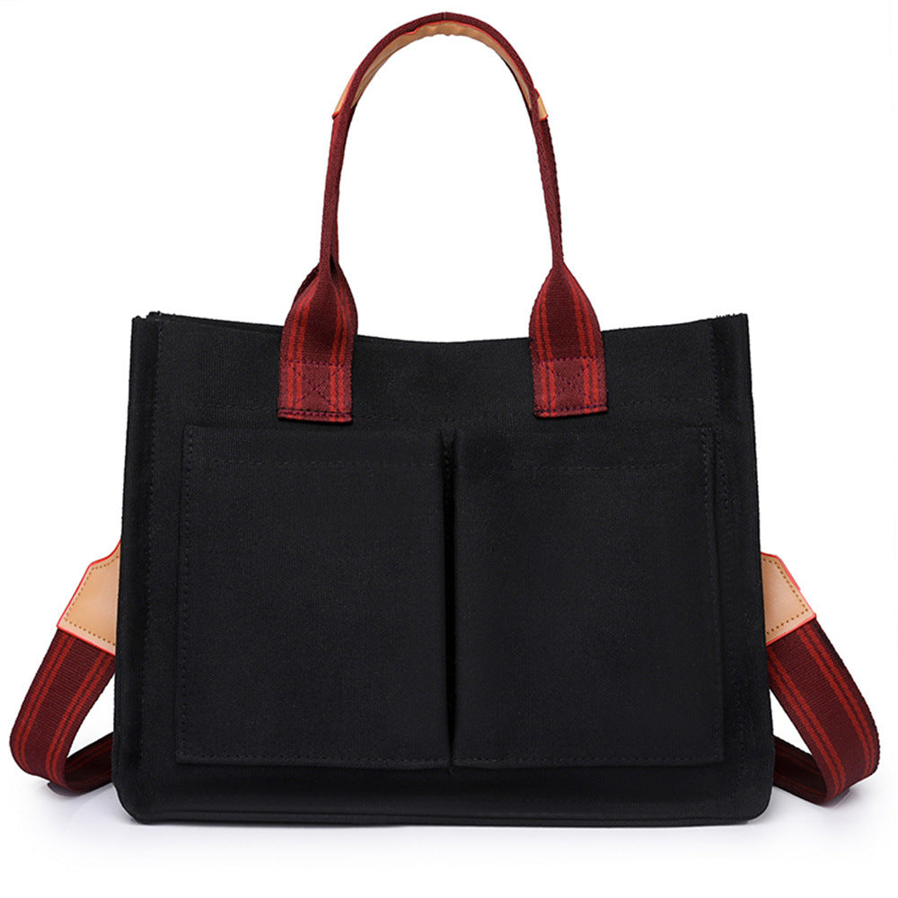 Retro Canvas Commuter Tote Bag