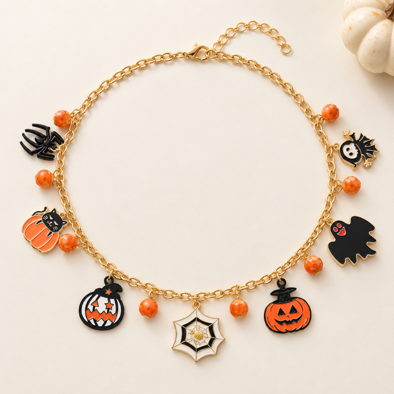 Midnight Charm Women’s Halloween Pendant Necklace