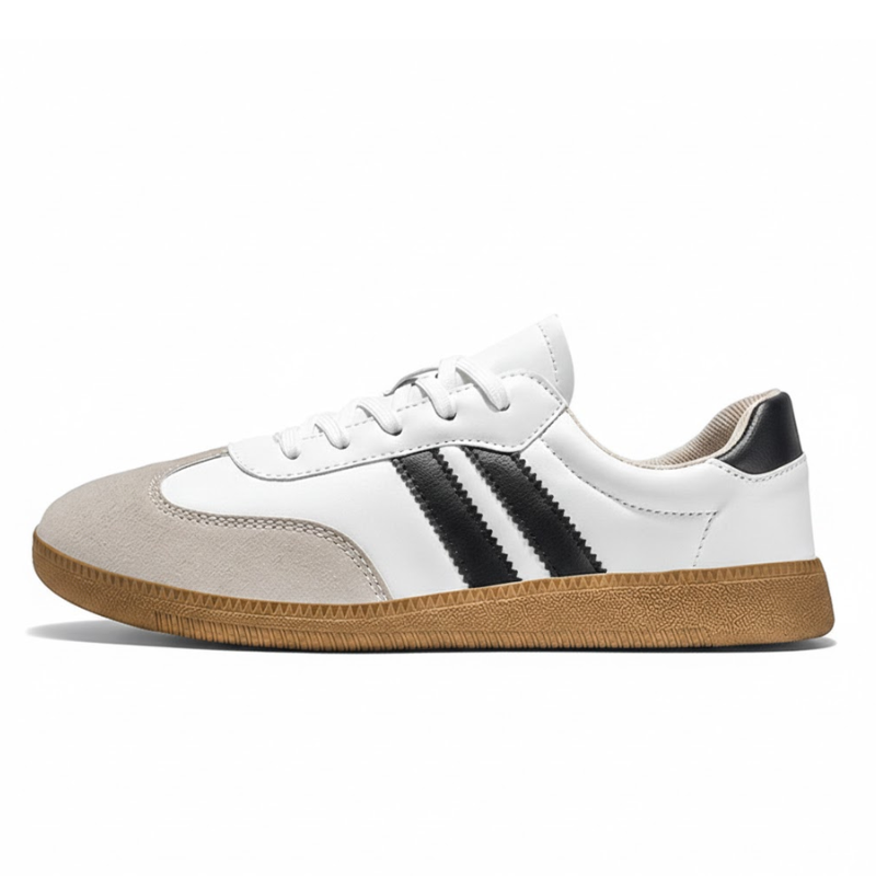 Pure Stride Genuine Leather White Sneakers