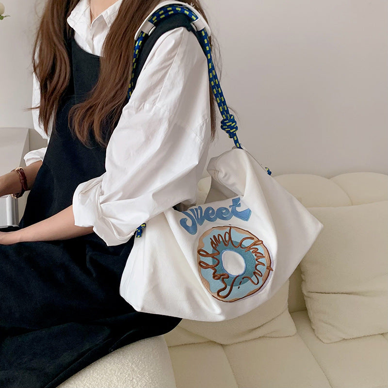 Canvas Craze Embroidered Shoulder Bag