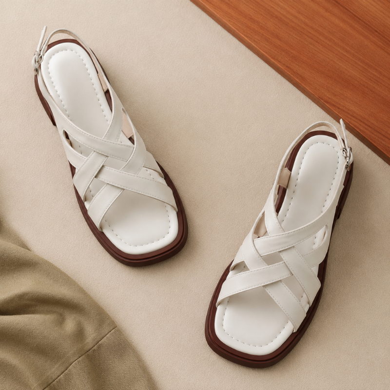 Siena Cross-Strap Sandals