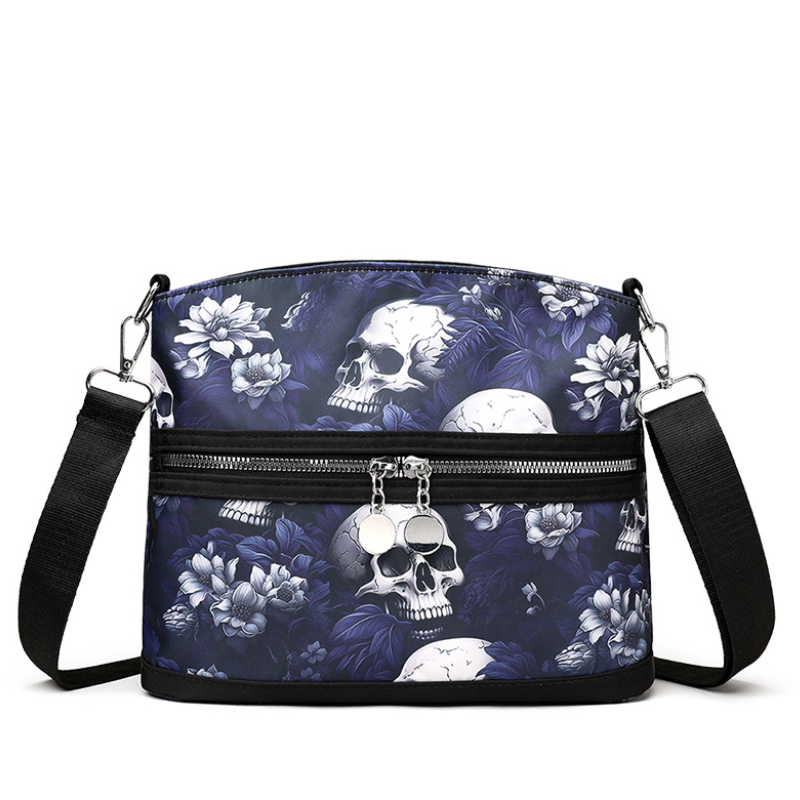 Floral Skull Crossbody Bag