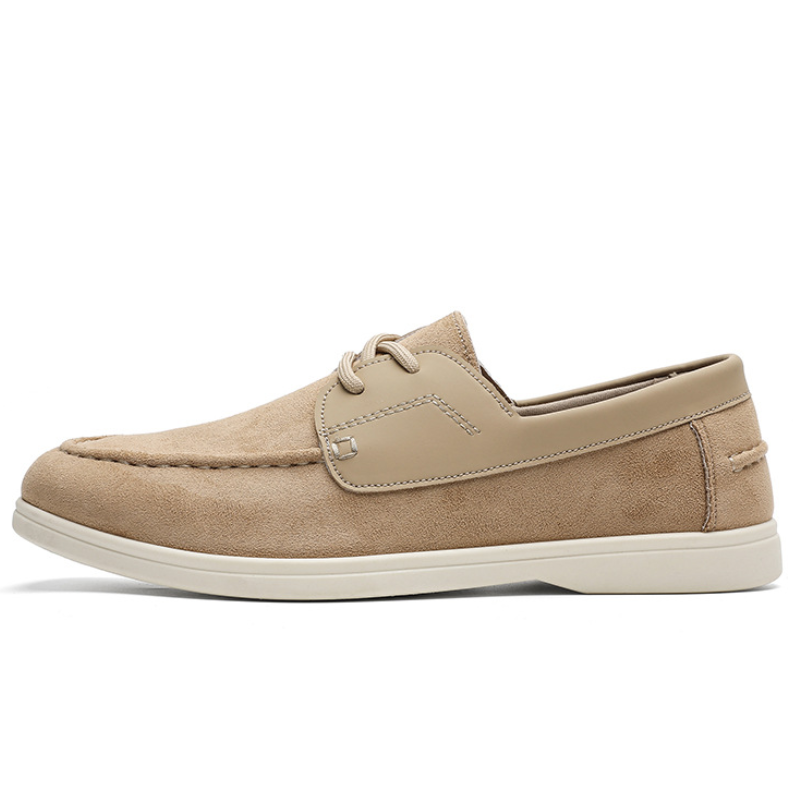 Heritage Flex Leather Slip On Sneakers