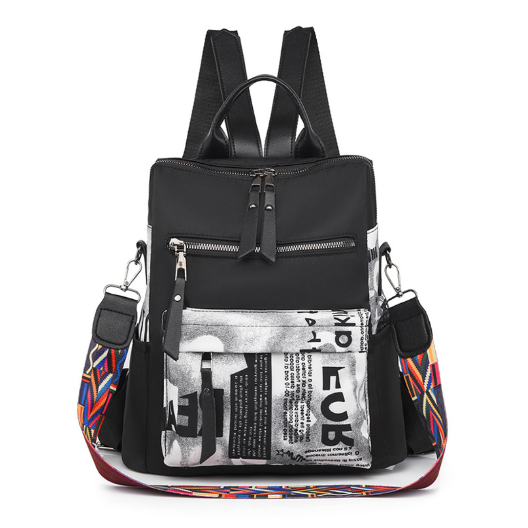 Borderless Contrast Oxford Backpack