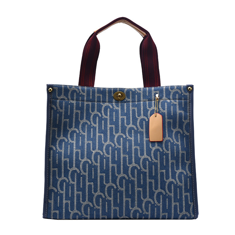 Canvas Contrast Tote Bag