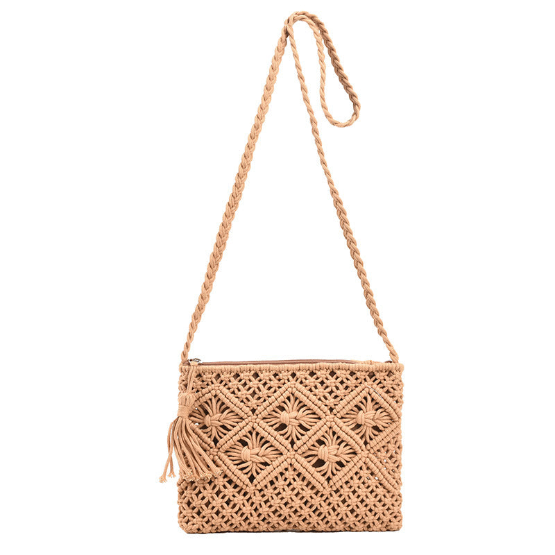 Casual Chic Straw Crossbody Bag