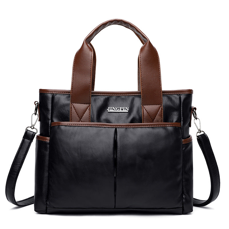 Retro Soft Leather Messenger Handbag