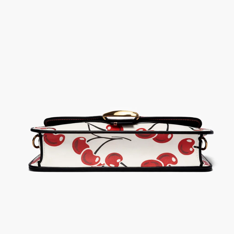 Cherry Luxe Gold Clasp Shoulder Bag