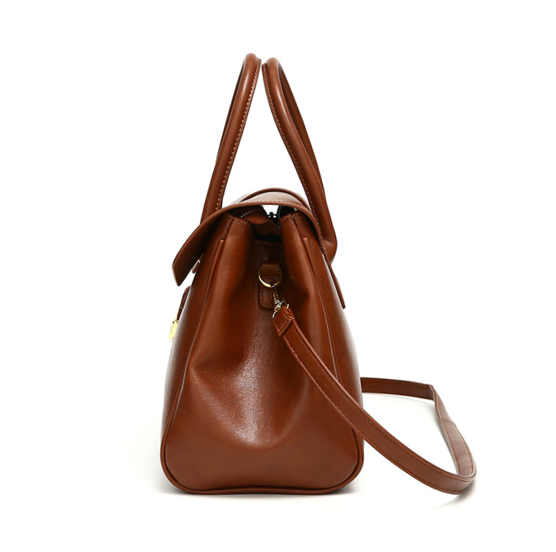Retro Leather Large Capacity Handbag