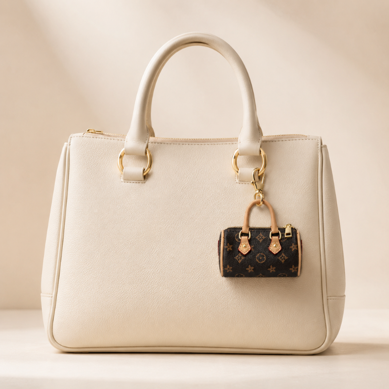 Mini Bag Charm – Cute Lipstick & Key Holder