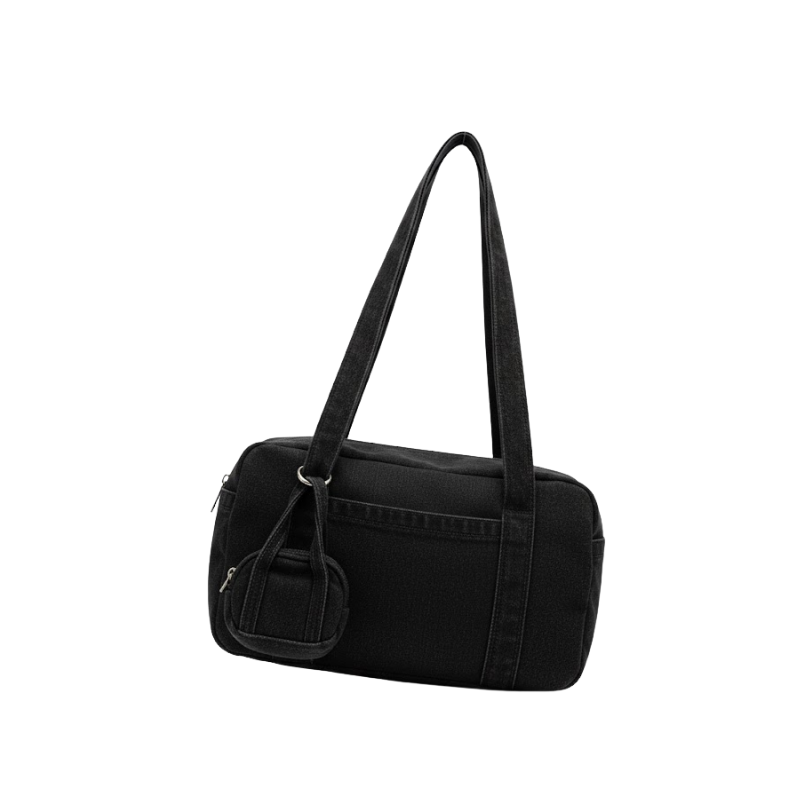 Retro Jean Barrel Shoulder Bag