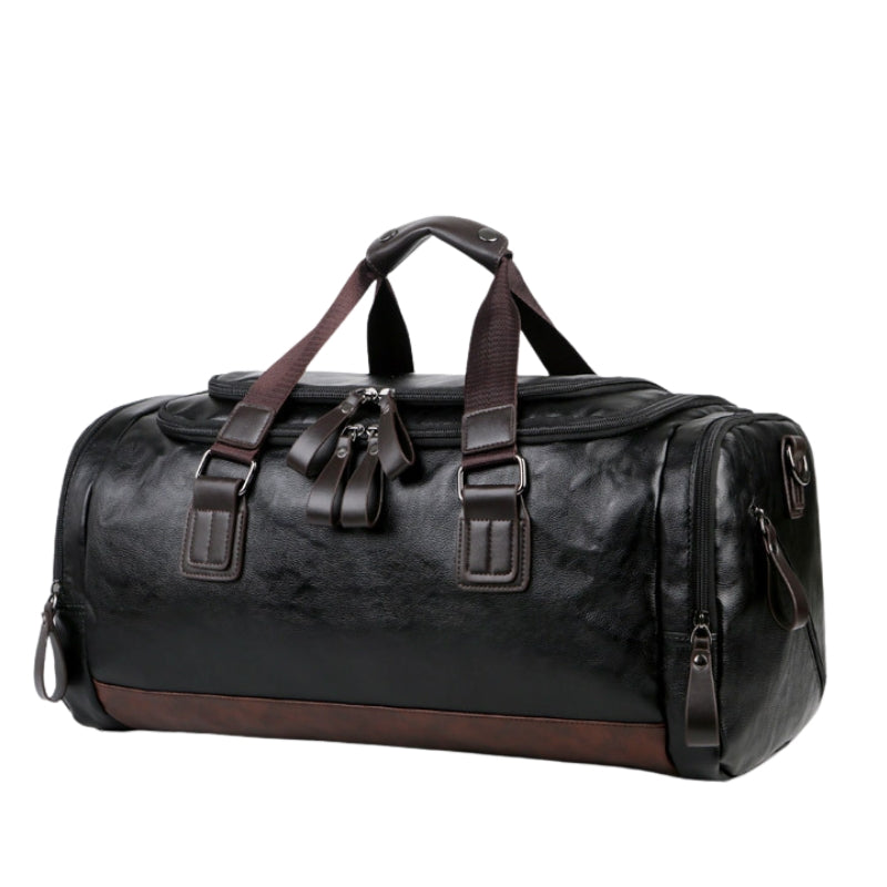 Men's Large Capacity Leather Travel Duffle Bag