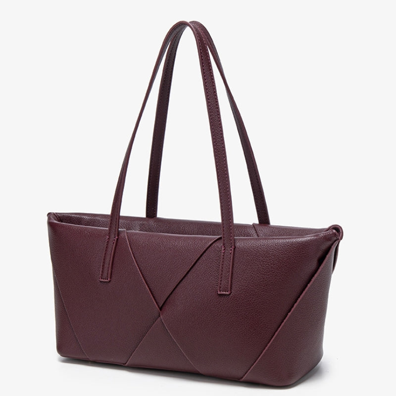 Women's Artistic X-Pattern Textured Shoulder Bag