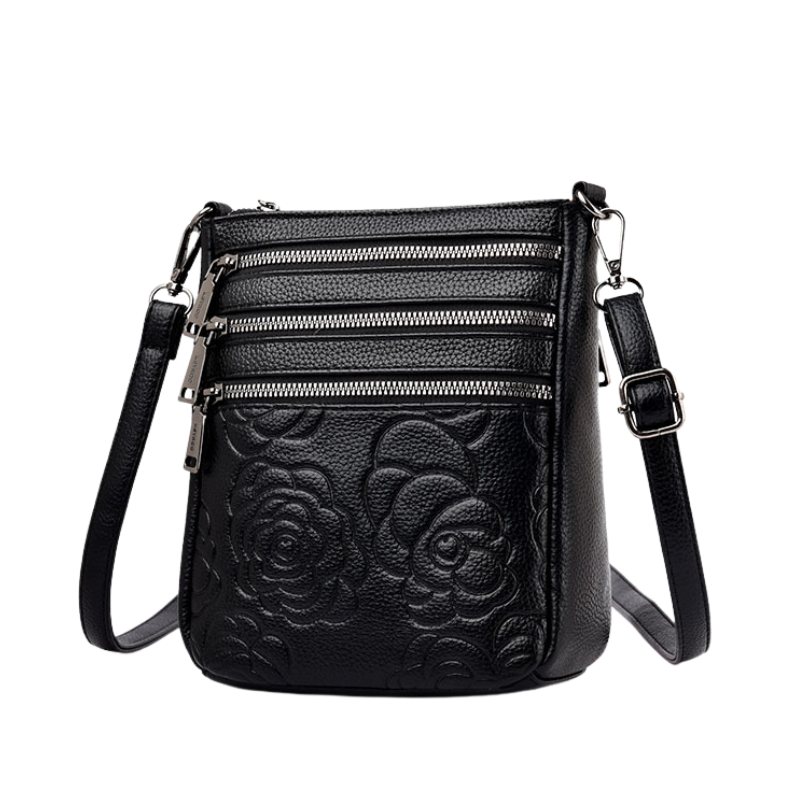 Floral Embossed Crossbody Bag