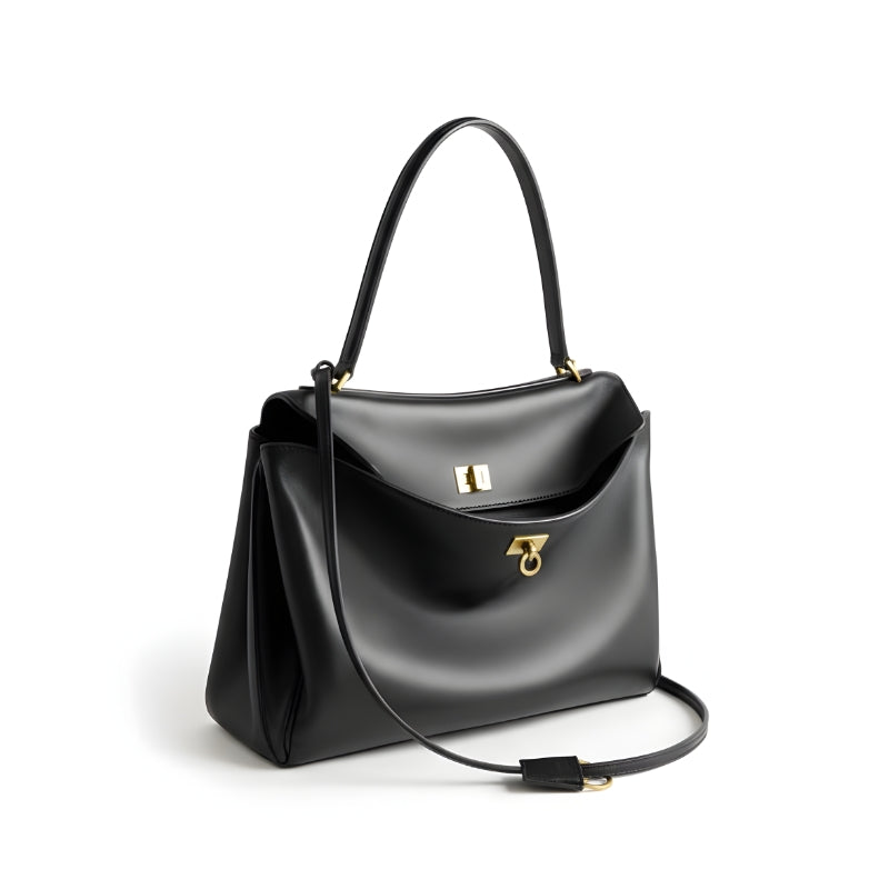 New Women's High End Leather Look Premium Handbag