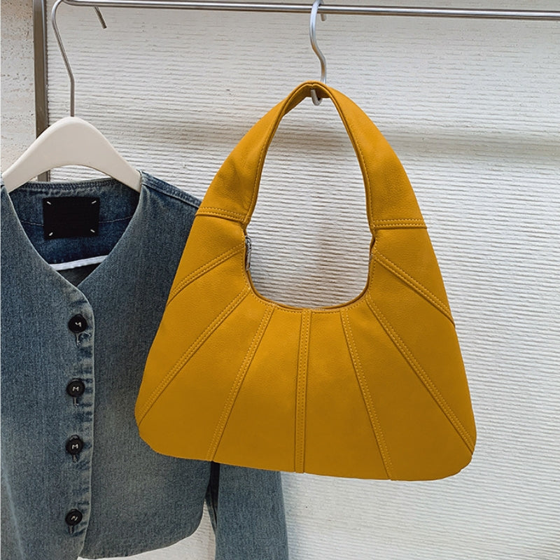 Women's Sculpted Panelled Hobo Shoulder Bag