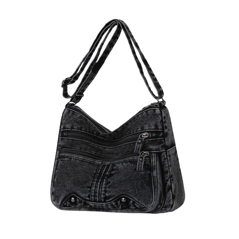 Women's Premium Denim Modern Look Shoulder Bag