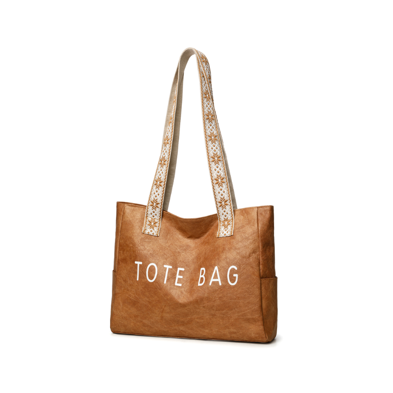 Woven Geometric Straps Tote Bag