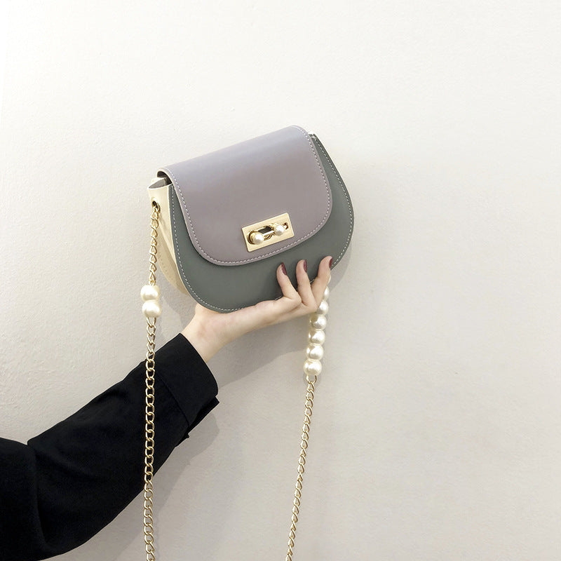 Summer Fashion Chain  Mini Saddle Bag