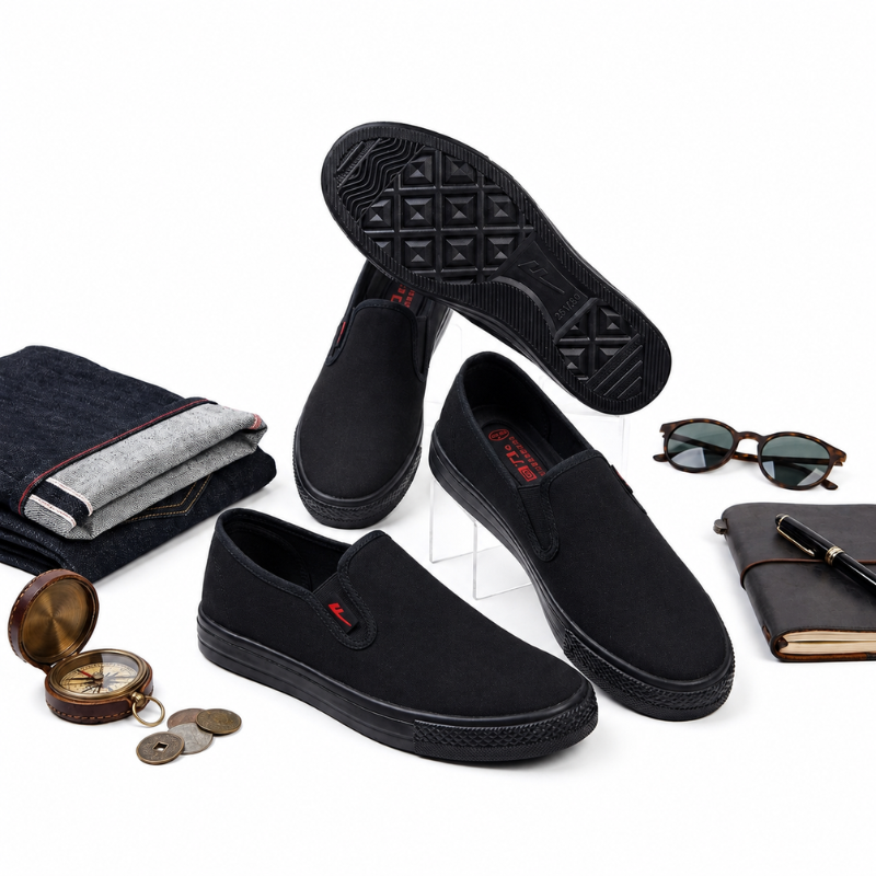 NoirClassic Canvas Sneakers