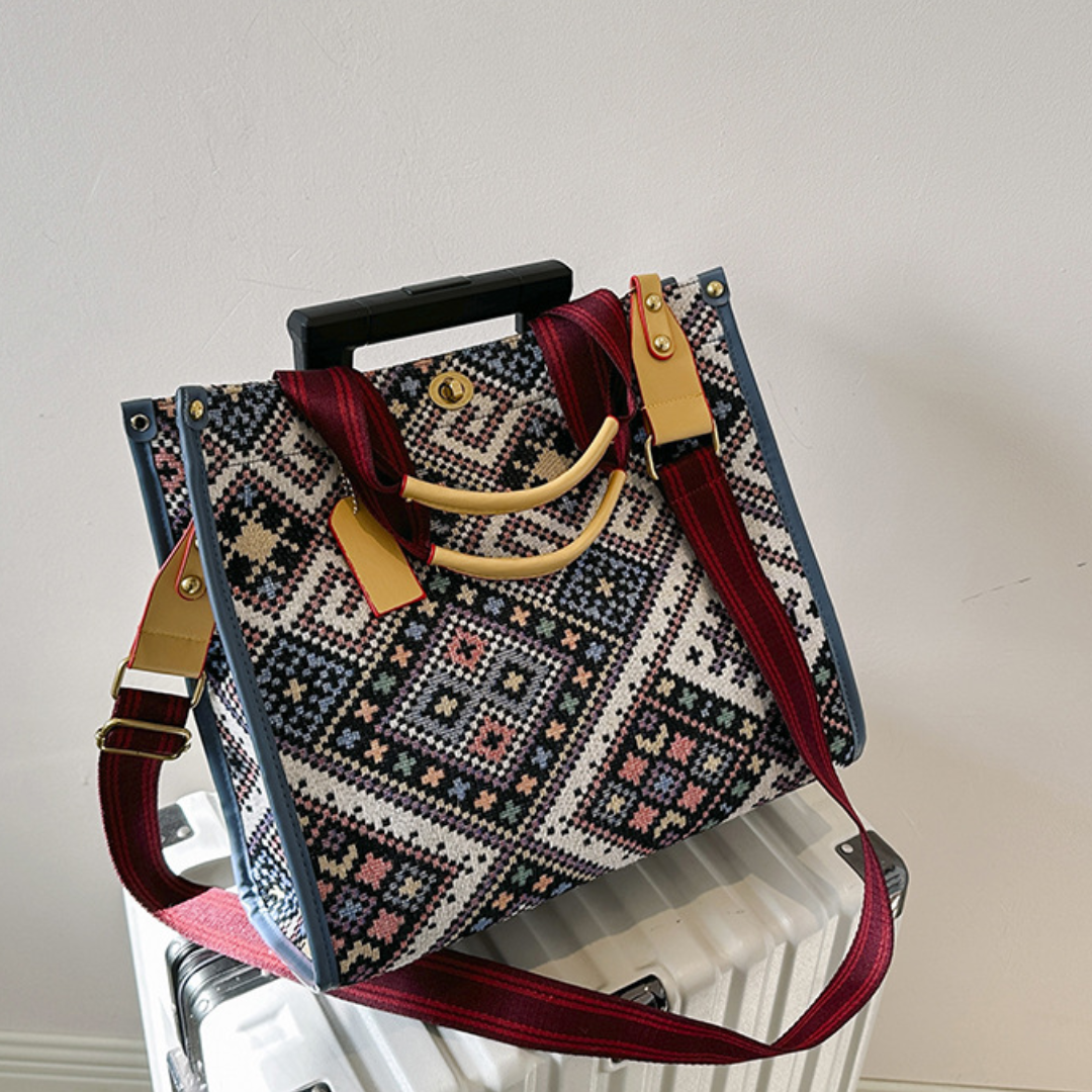 Ethnic Style Canvas Tote Bag