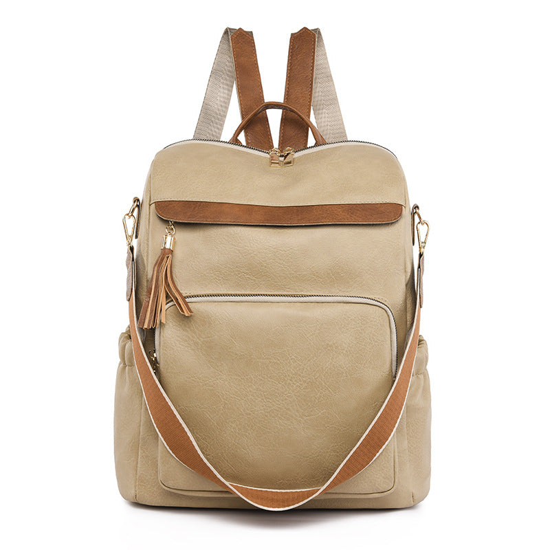 Retro Chic Multi-Compartment Backpack