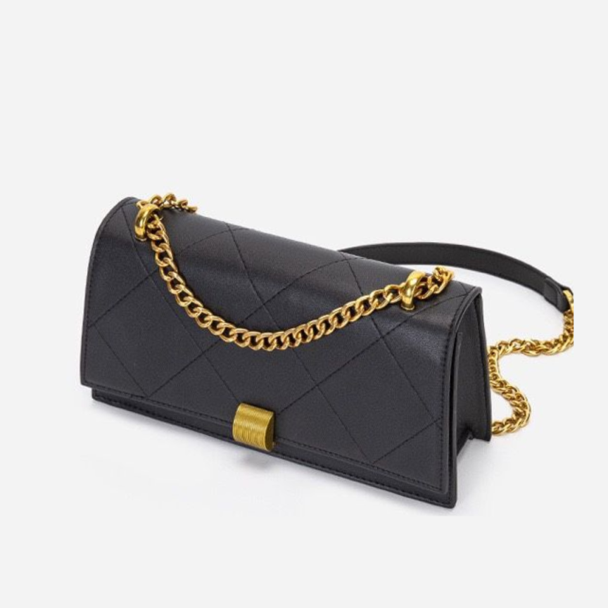 Luxe Fusion Chain Square Crossbody Bag