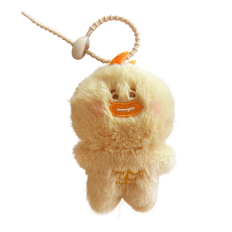 Muscle duck plush charm with fun athletic details
