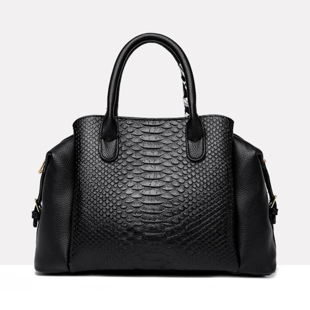 Croc Lux Leather Handbag