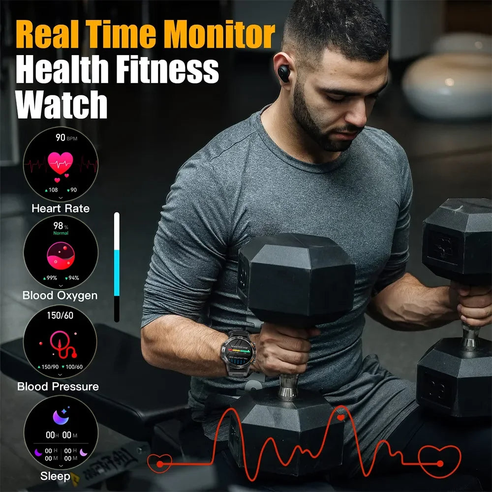 Outdoor Pro Bluetooth Smart Watch with Health Tracking