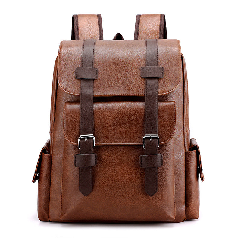 Luxe Voyager PU Leather Backpack