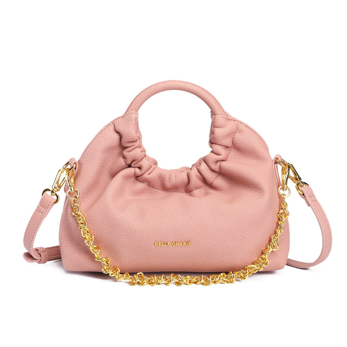 Pleated Chain Dumpling Handbag