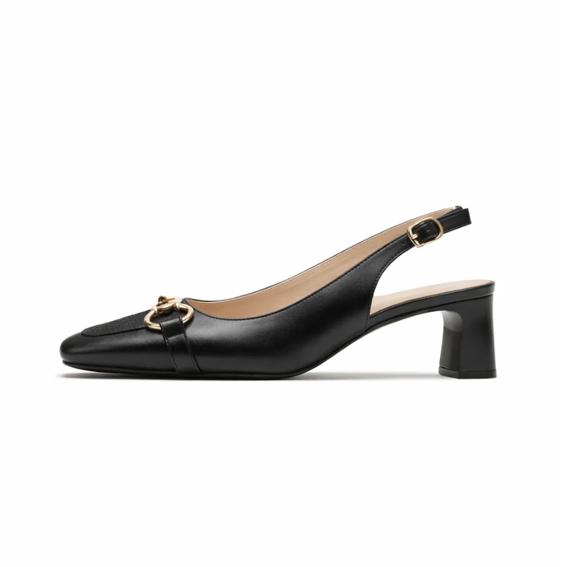 Square Toe Chunky Women’s Pumps