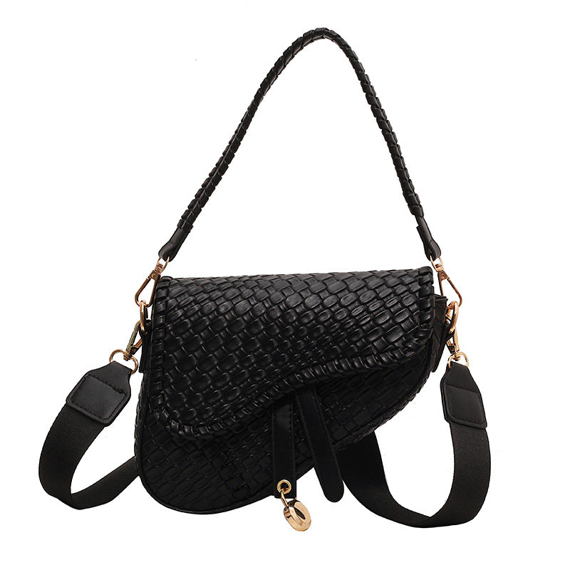 Woven Wave Saddle Bag