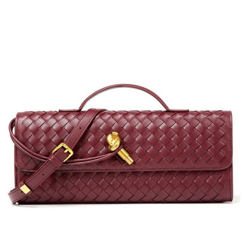 Luxe Weave Baguette Handbag