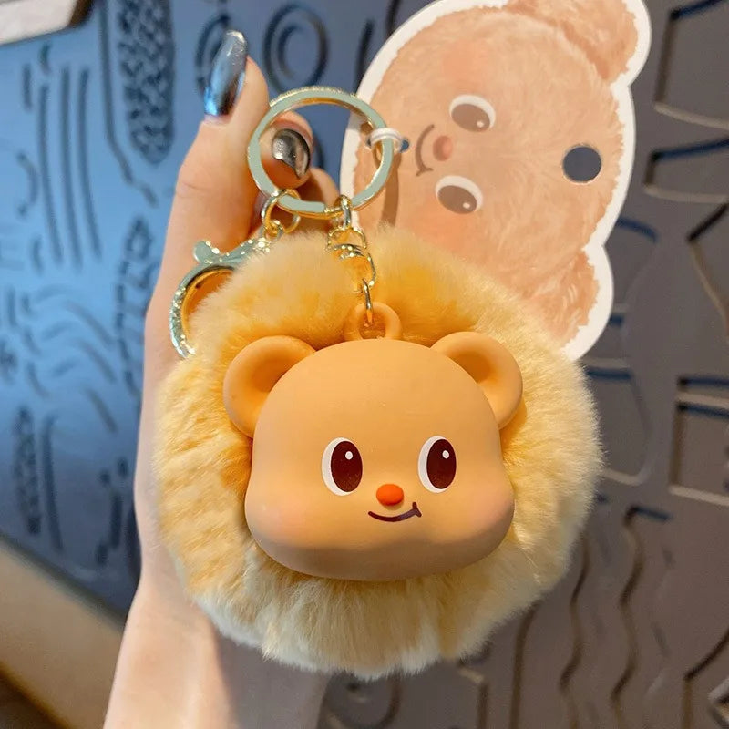 Soft Bear Fluffy Keychain