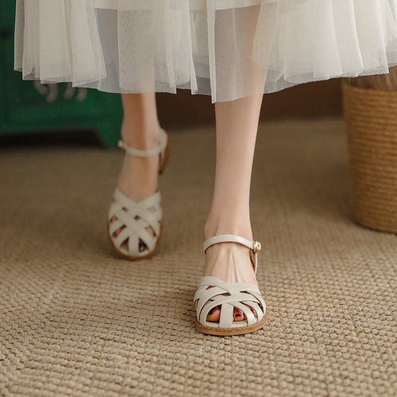 Marais Woven Block-Heel Sandals