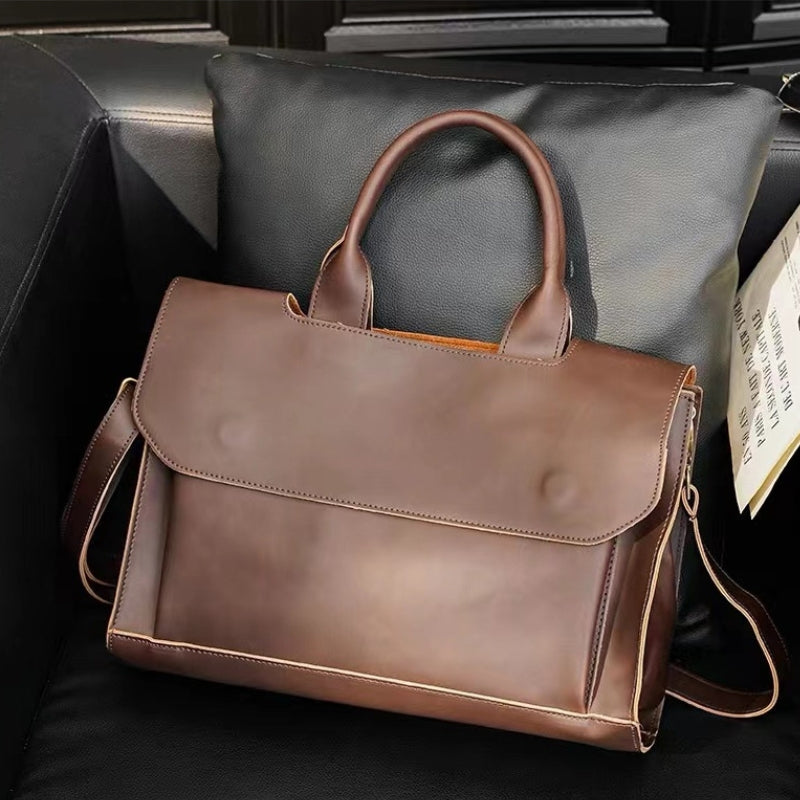 Crazy Vintage Leather Look Business Laptop Bag
