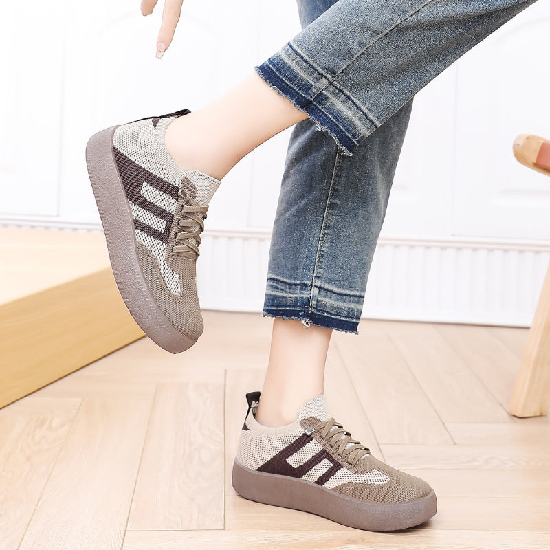 Women's Casual Knit Platform Sneakers