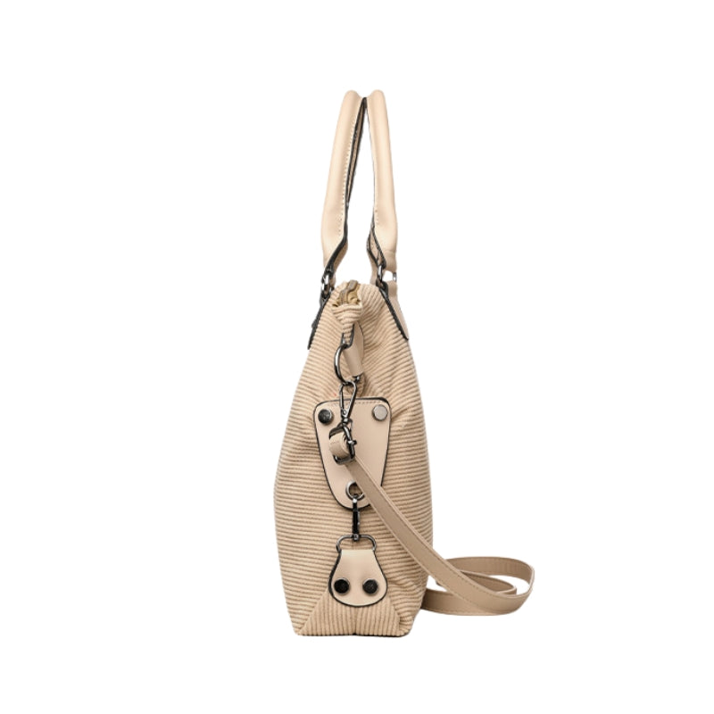 Printed Corduroy Retro Handbag