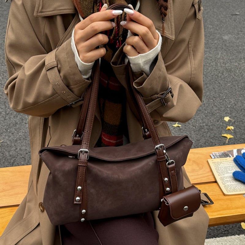 Women's Versatile Shoulder Bag with Mini Pouch