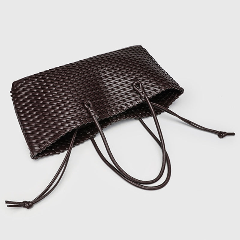 Women's Artisanal Large Woven Texture Tote Bag