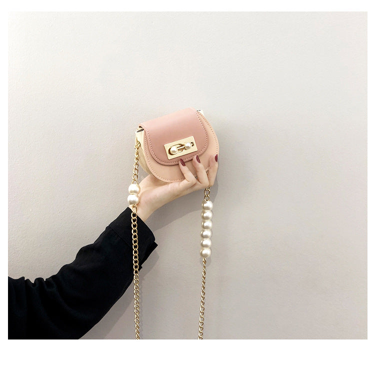 Summer Fashion Chain  Mini Saddle Bag