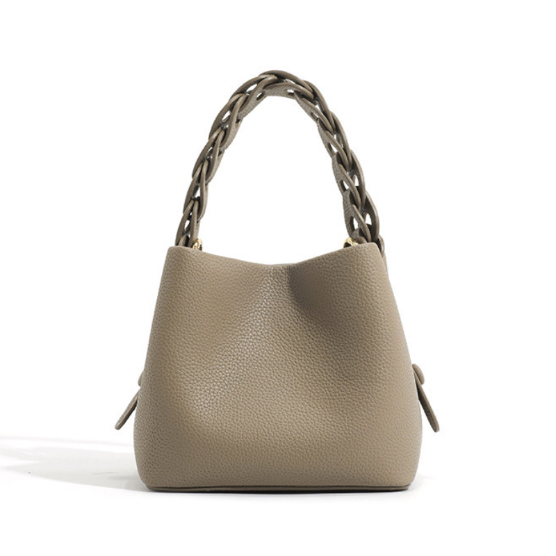 Elegant Soft Leather Bucket Bag For Women