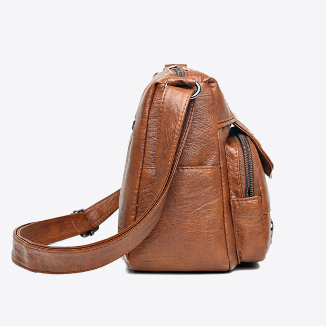 Versatile Soft Leather Women's Shoulder Bag