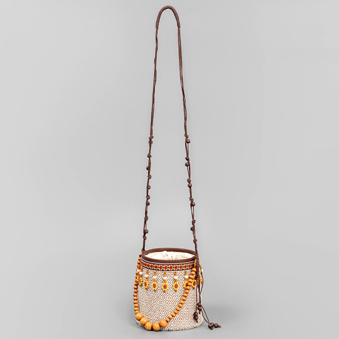 Boho Breeze Tassel Bucket Bag